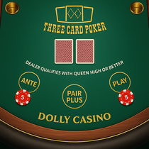 Dolly Casino - Three Card Poker Table Game - Online Spielen